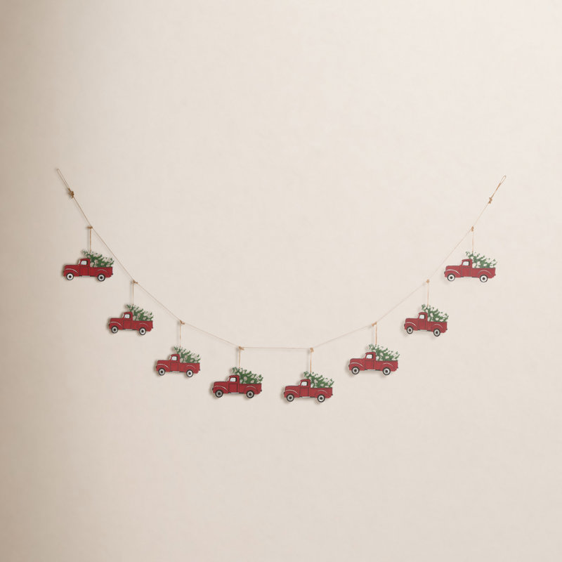 72" Metal Truck Christmas Garland