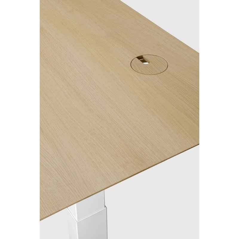 Bok Standing Desk, Oak/White, 25" H x 63" W x 31.5" D
