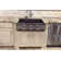 33" Hammered Copper Apron Front Single Basin Kitchen Sink w/ Scroll Design and Nickel Background