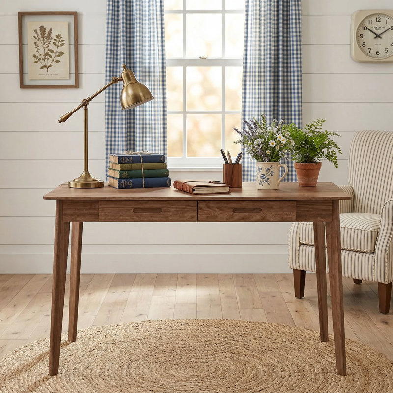 Featherstone Solid Wood Base Writing Desk, Walnut