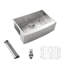 Évier de cuisine à tablier frontal 33 po - Acier inoxydable nickel brossé de calibre 16 avec revêtement de surface-131220281