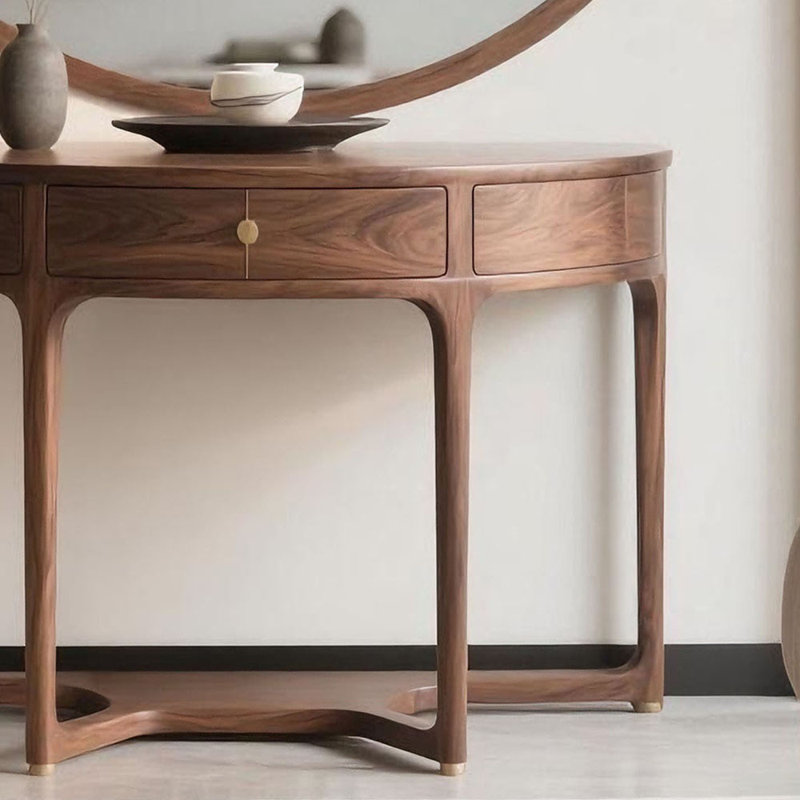 Nouvelle table d'entrée en bois massif de style chinois, H 35,4 po x l 62,9 po x P 19,6 po