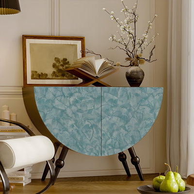 Chinese Entryway Half - Moon Storage Cabinet
