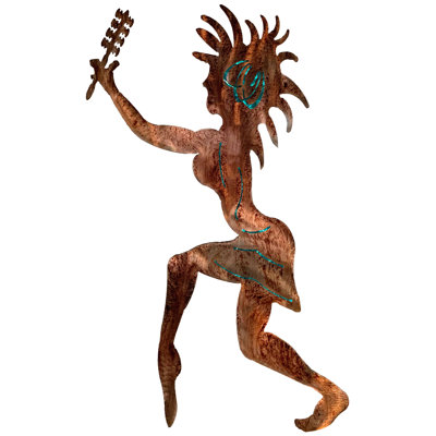 Meyerdirk Art Contemporary Steel Dancing Figure Wall Art - Teal