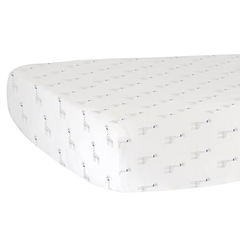 Drap-housse pour lit de bébé Girafe