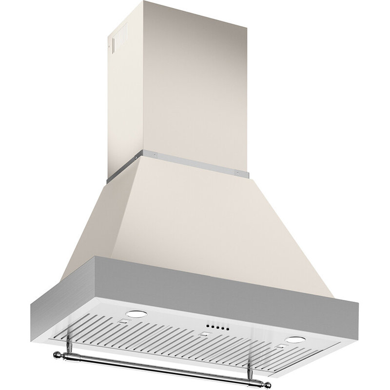 Bertazzoni 48" Canopy Hood (Canopy Only), 54" H x 48" W x 19.68" D, Ivory