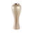 Silhouette Tall Glass Vase with Metal Rim for Home Table Decor - Modern Flower Vase Accent for Console Table or Living Room Styling - Ivory & Gold-1704637574