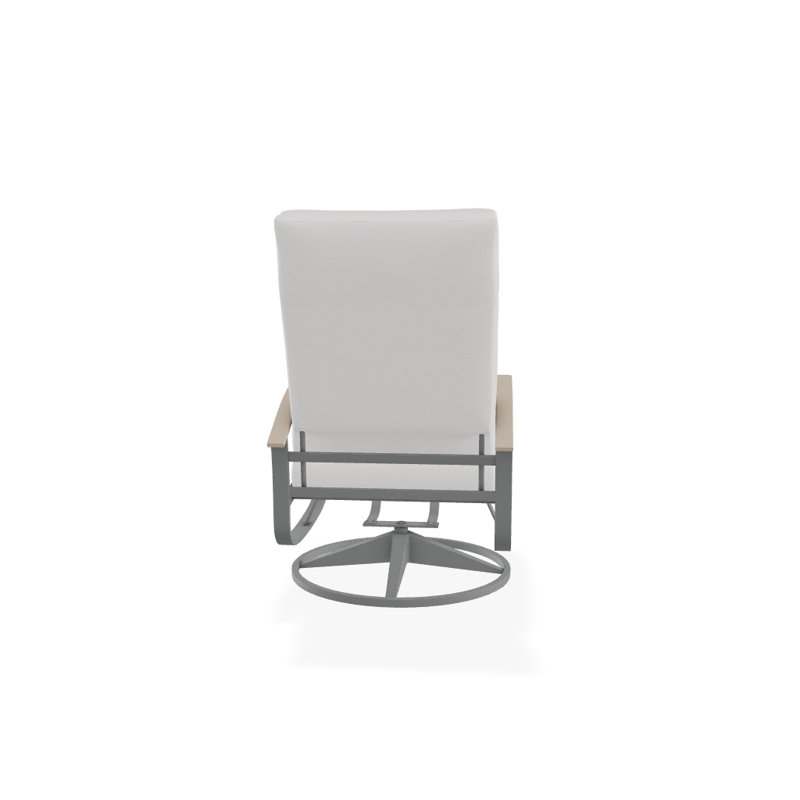 Belle Isle Outdoor Swivel Lounge Chair, Canvas Natural Sunbrella® Canvas, Desert P60, Textured Graphite