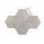 Carrelage hexagonal en pierre naturelle texturée 3D Hexagon pour mur, 1 boîte de 12 pièces-112631365