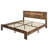 Farmhouse Wooden Bed Frame with Storage Headboard, Wood Platform Bed Frame with Charging Station & Led Lights-2119601723-2130857582