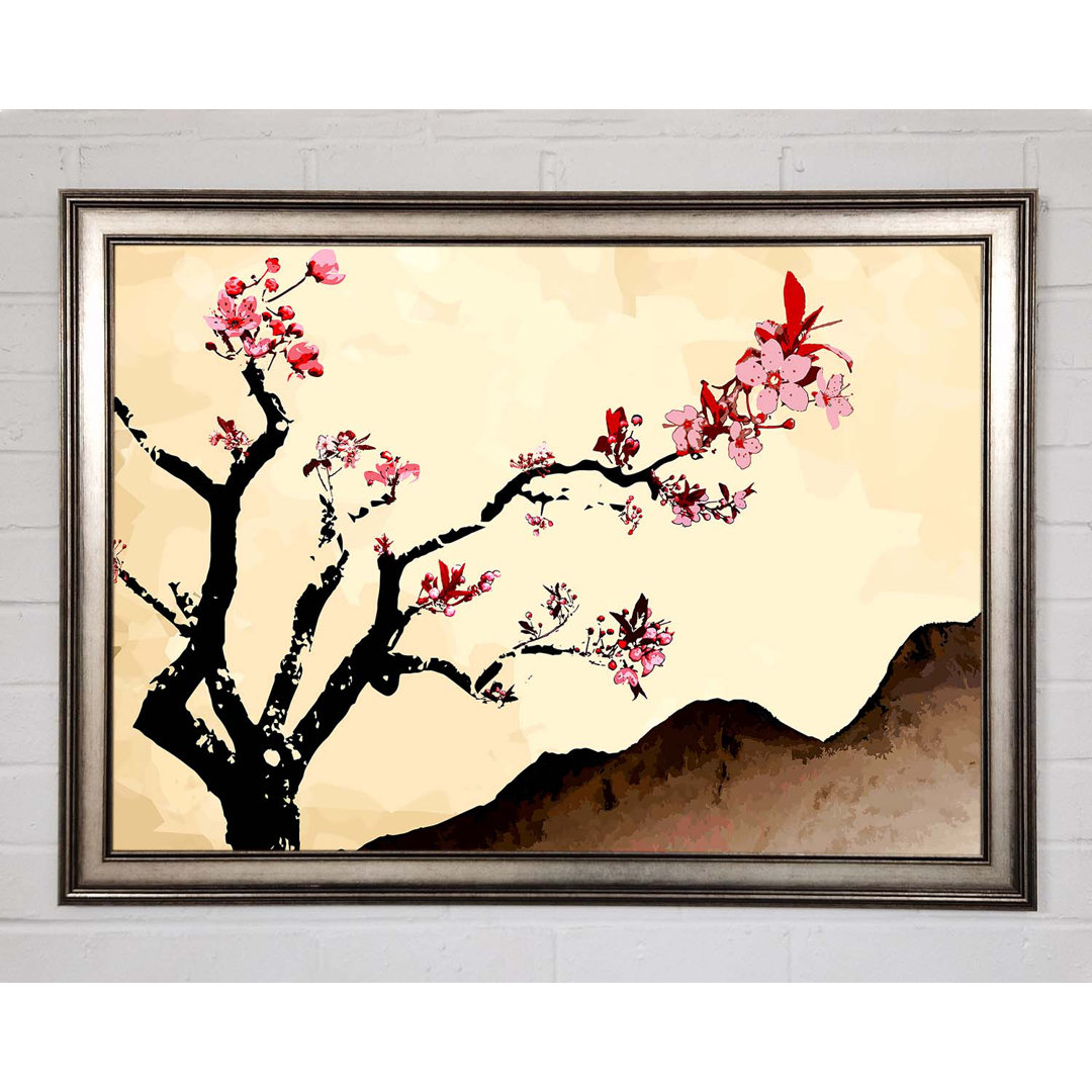 Cherry Blossom Brown - Einzelner Bilderrahmen Kunstdrucke