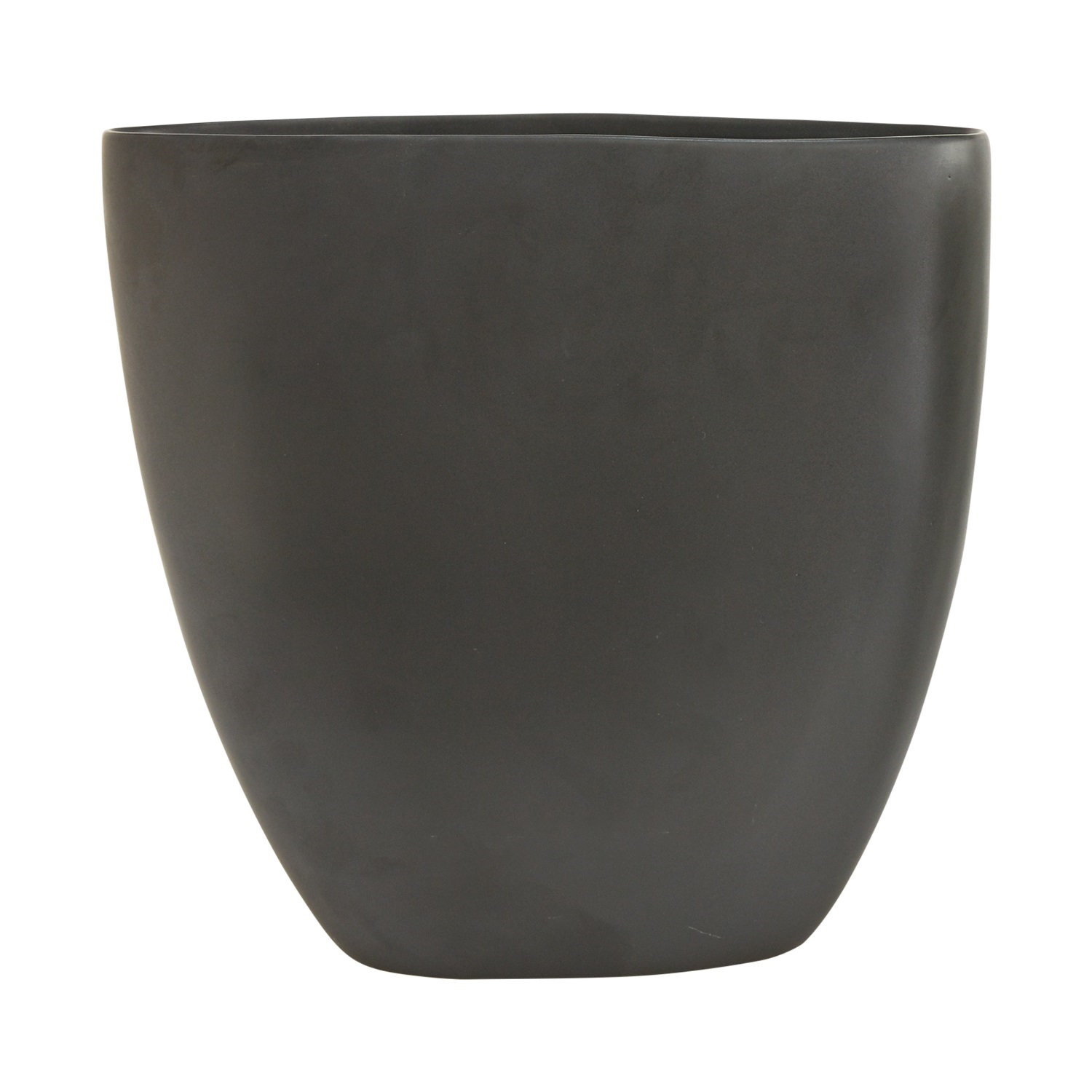 Elma Handmade Ceramic Table Vase, Black, 16" H x 15.75" W x 5.25" D