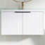 Meuble-lavabo mural simple vasque de 90 cm (35,4 po) avec dessus en résine-1115731551