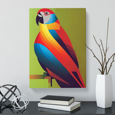Parrot Cubism - Wrapped Canvas