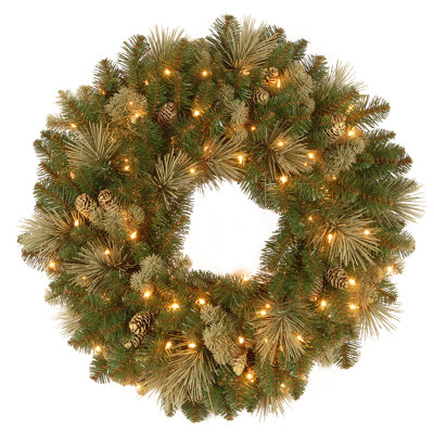 Pre-Lit Pine Wreath
