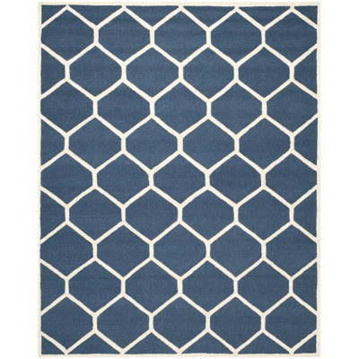 Tapis géométrique en laine touffeté à la main Cambridge