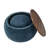 Round Storage Ottoman, 2 In 1 Function, Work As End Table And Ottoman,With Small Seat(25"X25"X14.7")-2096595564