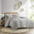Cotton Printed Comforter Set With Chenille Gray Full/Queen-119181131-119181132