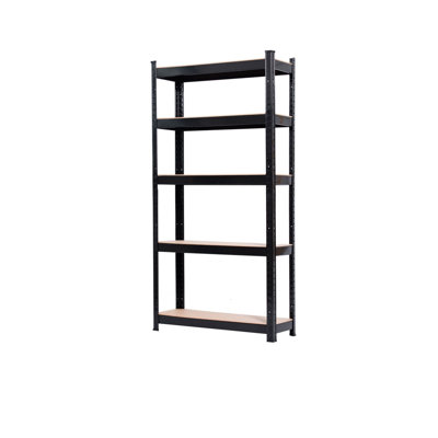Five-tier Black Metal Storage Rack