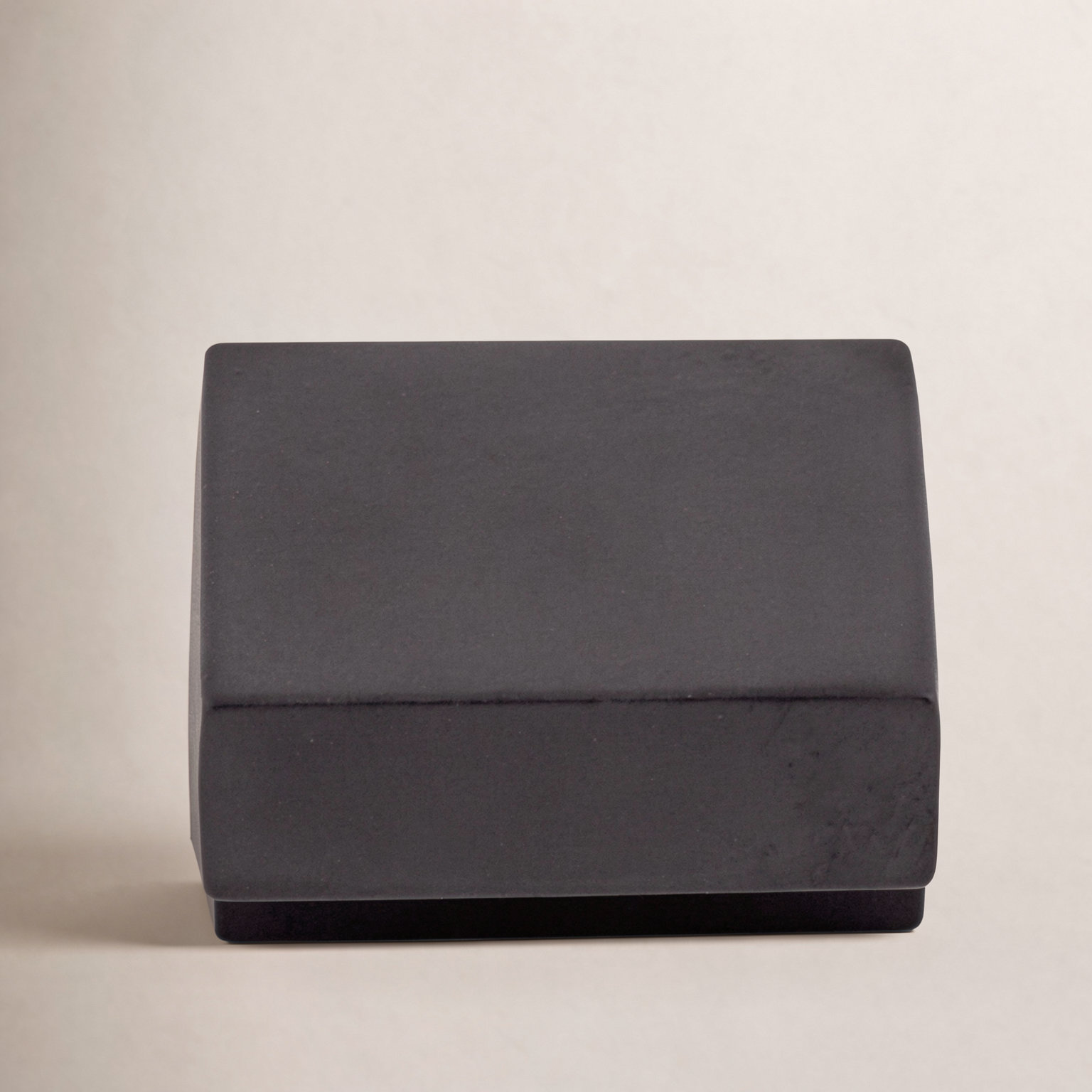 Square 1" Cabinet Knob, Flat Black
