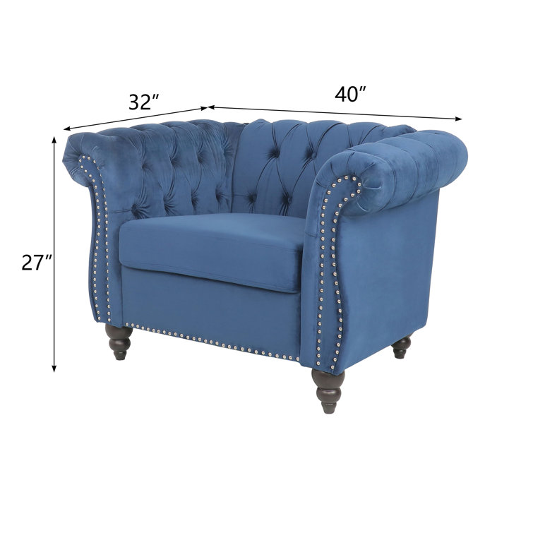 Evetta 3 - Piece Velvet Living Room Set