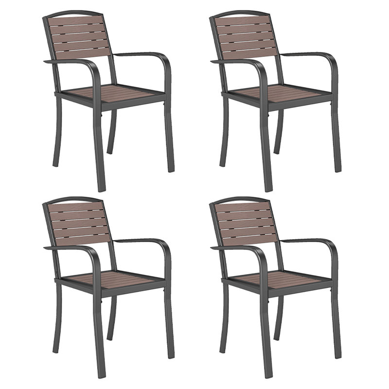 Disassemble plastic wood armchair, Brown/Grey