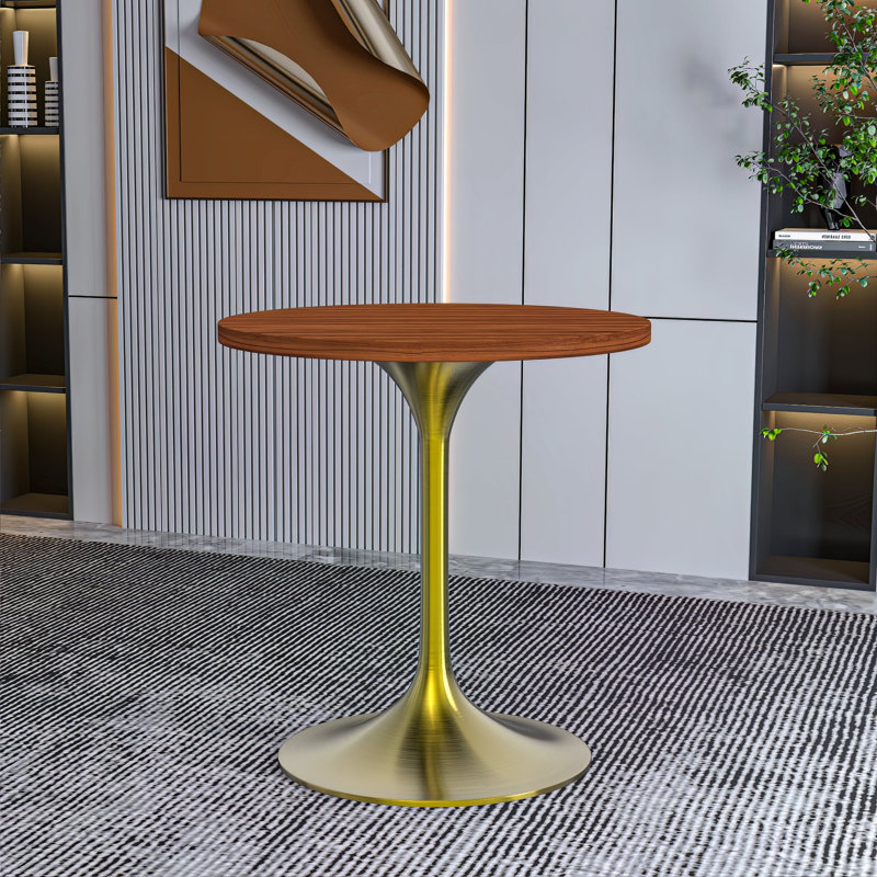 Table de salle à manger Heatherton, 29.34" H x 27.55" W x 27.55" D, Brun cognac