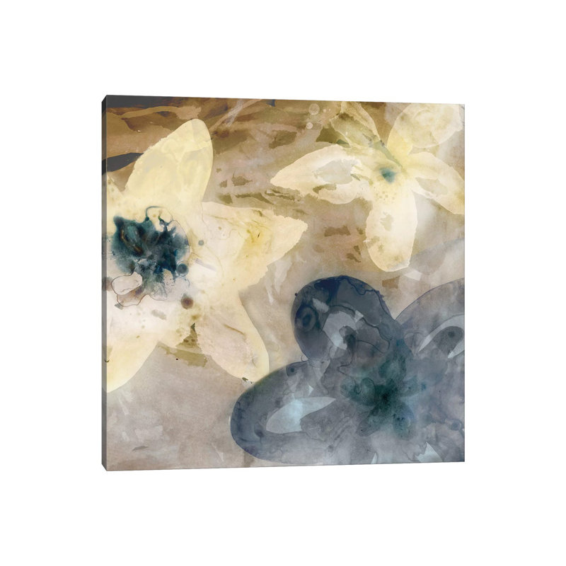 Ink Drip Floral I by PI Studio - Wrapped Canvas Panoramic Painting, 30.48 cm H x 30.48 cm W