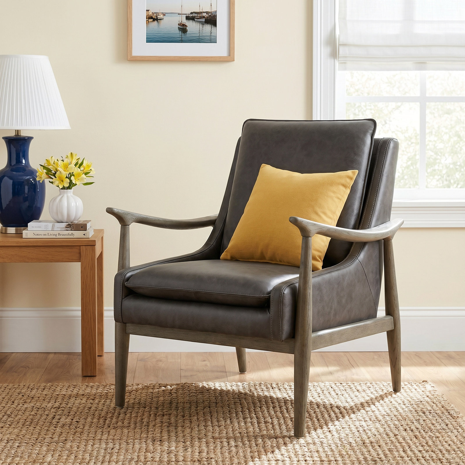 Caigan Genuine Leather Armchair