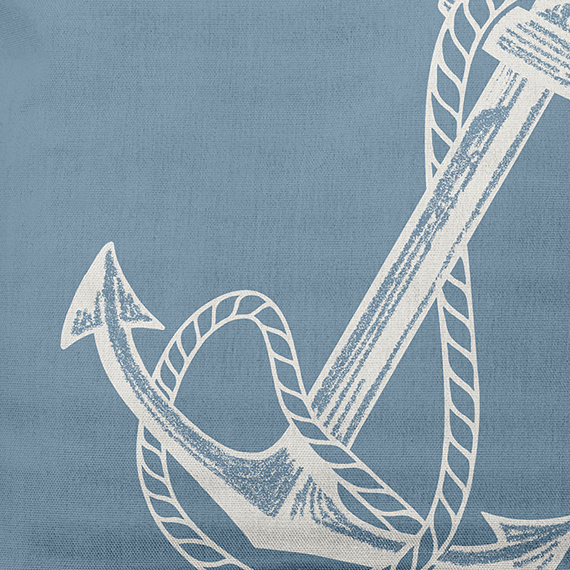 Nautical Nights Anchor & Rope Square Pillow Cover & Insert, Square 26" H x 26" W, Dusty Smoke