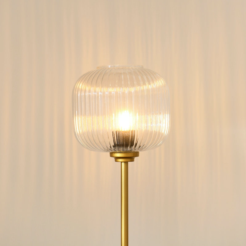 Showstead 150cm Metal Floor Lamp - Clear Glass