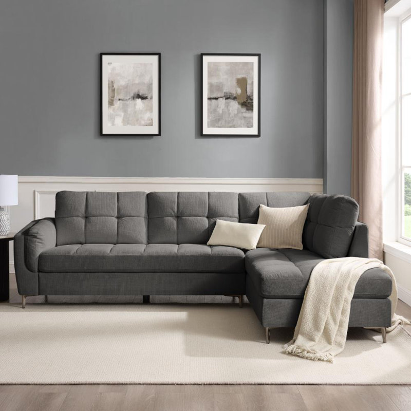 Cassidy 4 Seater Corner Sofa , Right Hand Facing, Grey