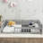 Sturdy Wood Platform Bed with Guardrail and Pillow for Relaxing Sleep