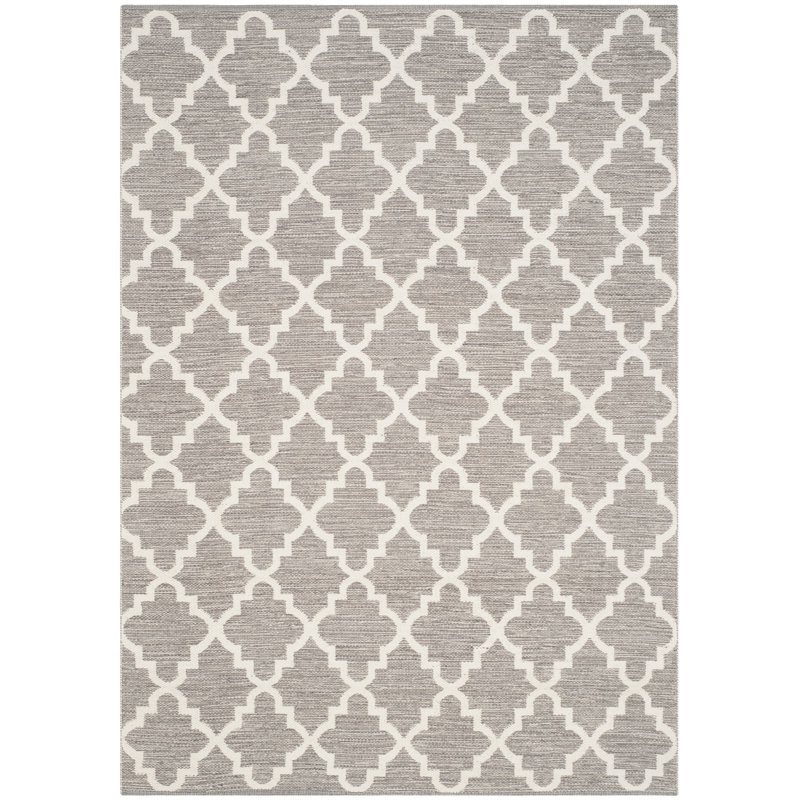Lockbourne Hand Woven Cotton Geometric Rug, Rectangle 10' x 14'