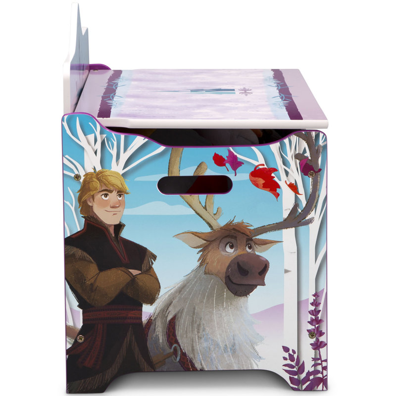 Disney Frozen II Deluxe Wooden Toy Box with Colorful Graphics