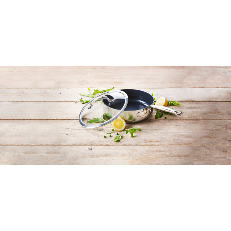 Greenpan Barcelona Evershine 3-Ply Stainless Steel 24cm/3.1 Litres Saute Pan with Lid