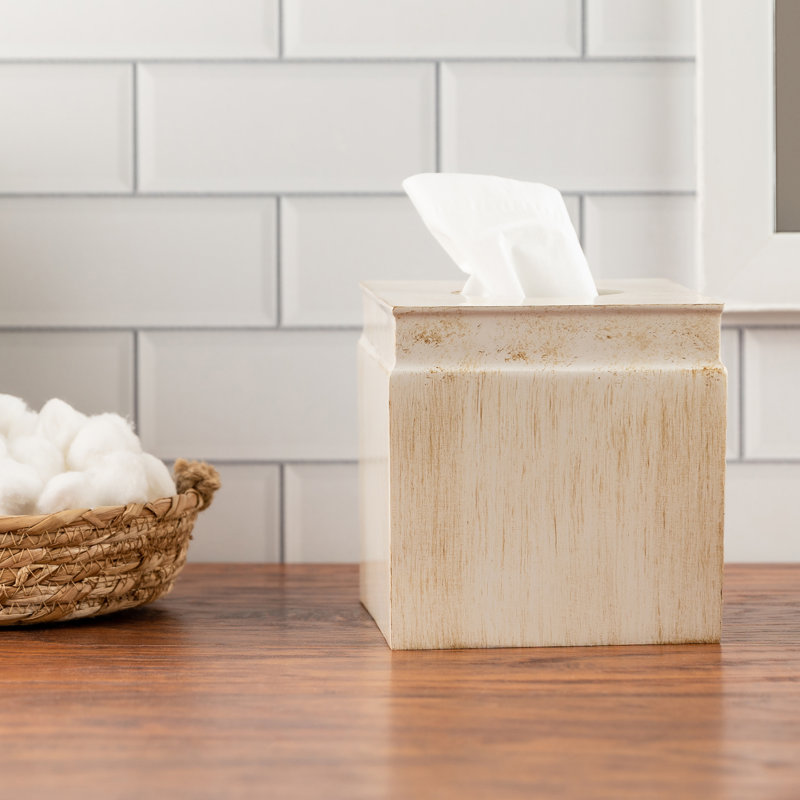 Rustic Luxe Square Tissue Box Cover