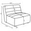 Fauteuil rembourré gris anthracite Ortega