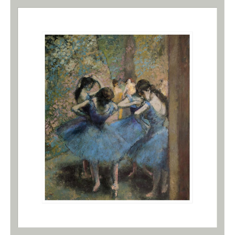 «Dancers in Blue» par Edgar Degas, impression giclée encadrée, H 19,47 po x l 17,75 po