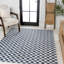 Tapis d'intérieur / extérieur bleu marine / crème Aimee-1792731098