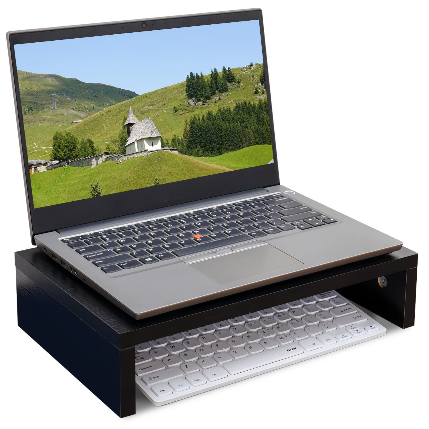 Latitude Run® Monitor Stand Riser With Storage, Wooden Monitor Riser ...