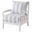 Chaise d'appoint rembourrée à rayures