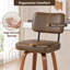 Tabourets de bar pivotants de 66 cm (26 po), avec dossier et pieds en bois courbé-200450830-200450831