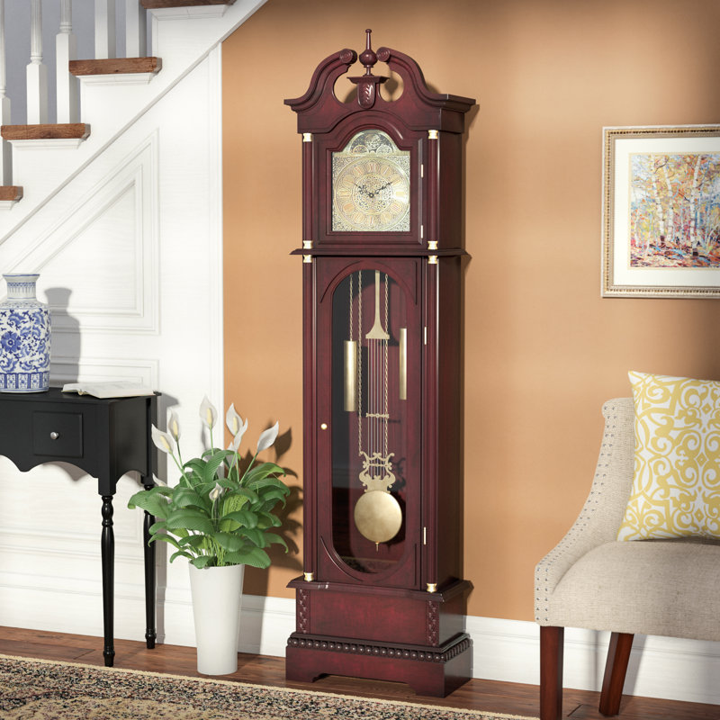 181.9cm Wood Grandfather Clock, Cherry