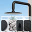 Douche extérieure autoportante 92,72 po H, acier inoxydable 316, pomme de pluie-117328520