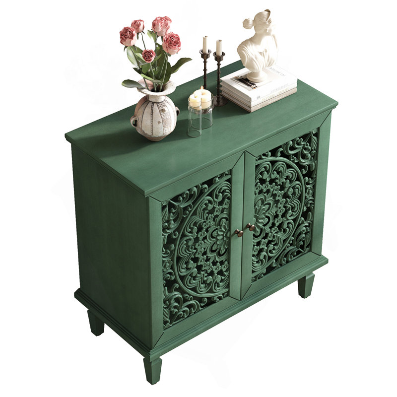 31" 2 Door Accent Cabinet, Green