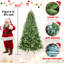 Arbre de Noël à charnière classique avec embouts en PE + PVC et support en métal stable-1789000615