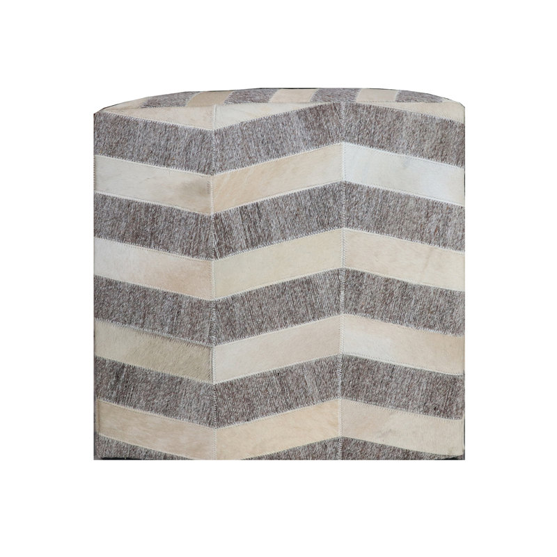 Zeppelin Upholstered Pouf, Beige