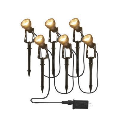 Low Voltage Landscape Spotlights 3000K Warm White LED Outdoor Lights (Set of 6)