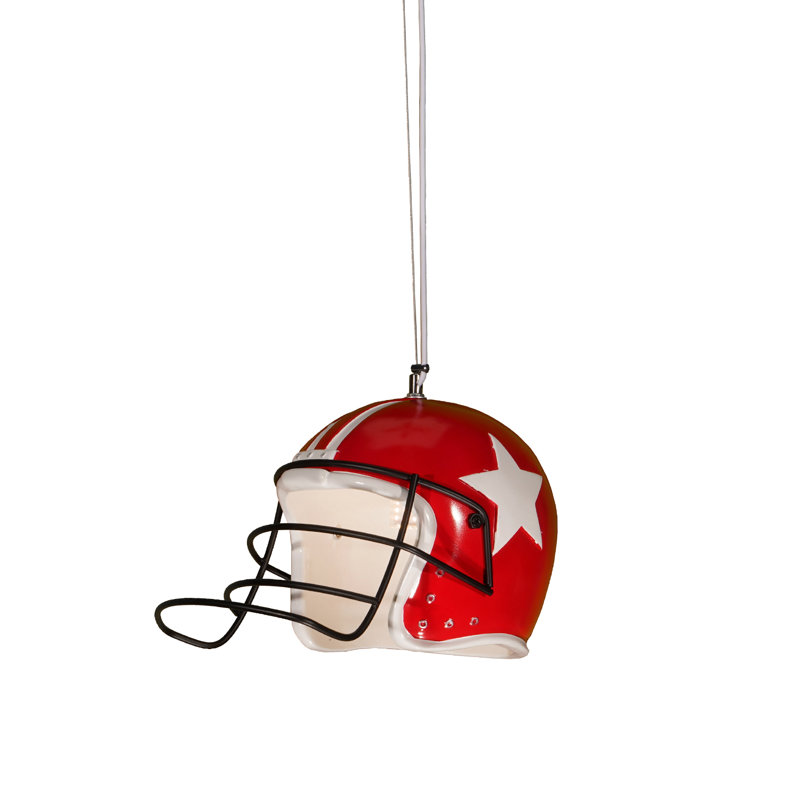 1 - Light Rugby Helmet Chandelier Dimmable